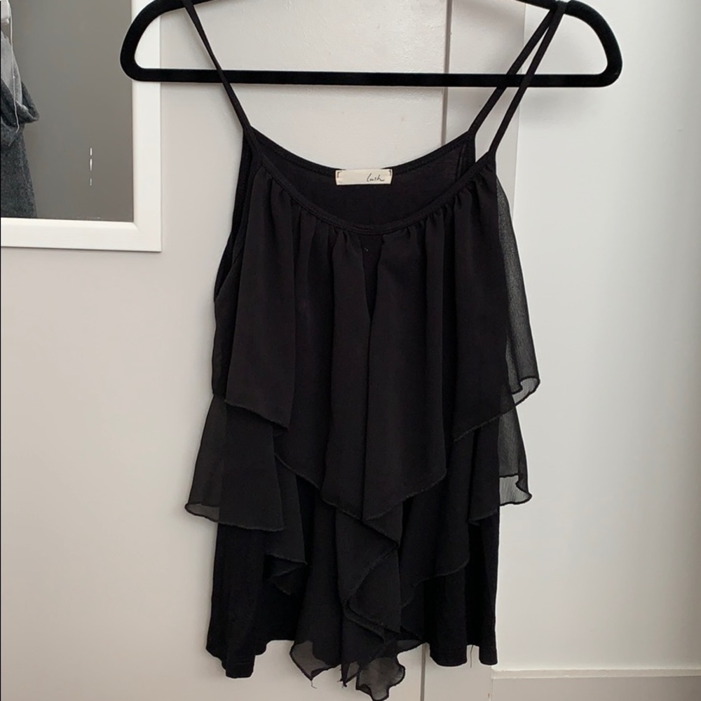 Black Flowy Tank Top